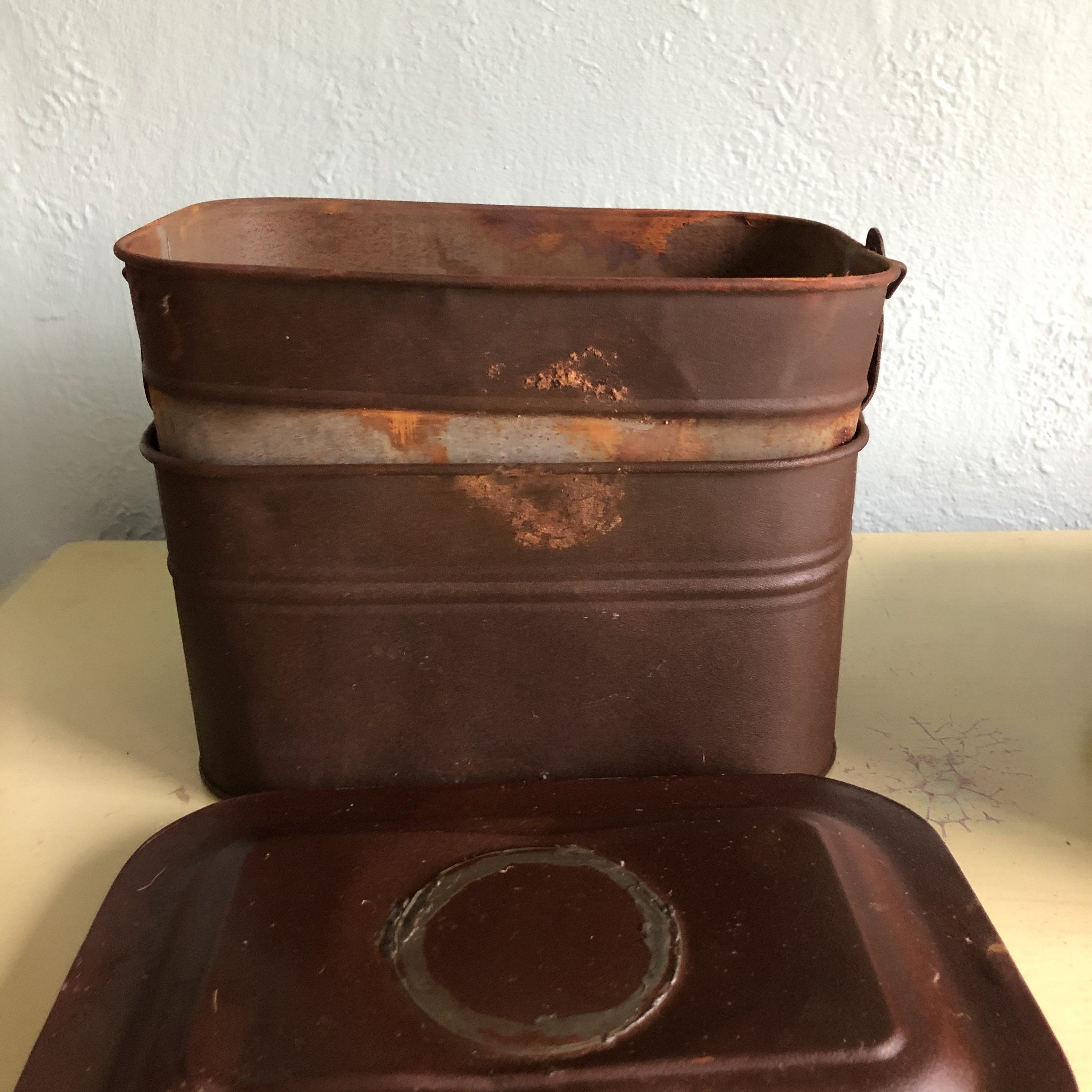 Set of 2 Antique Lunch Pails / Lunch Box / Primitive / Etsy
