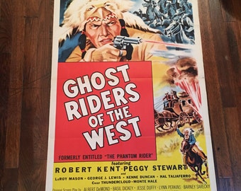 Ghost Riders of the West - Original Folded Theater Poster