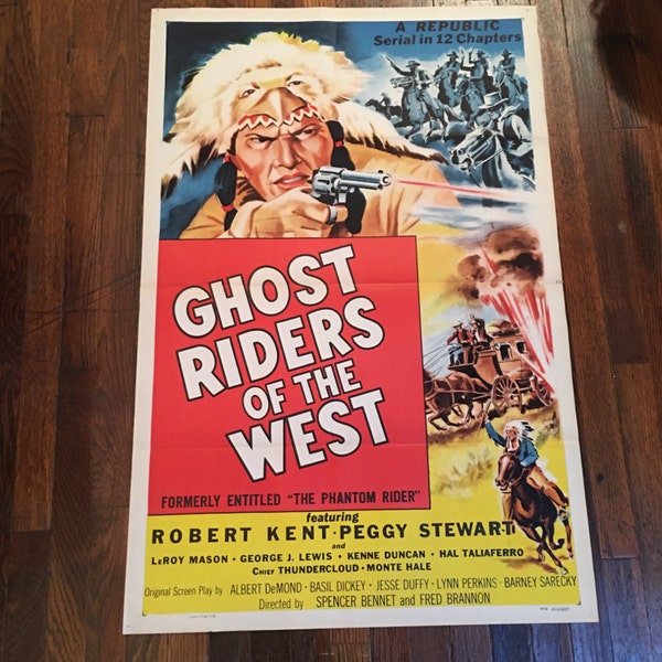 Ghost Riders of the West - Original Folded Theater Poster