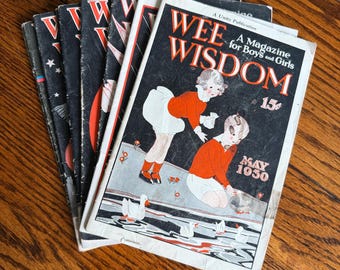 Set of 8 Wee Wisdom Children’s Magazines from the 1930’s