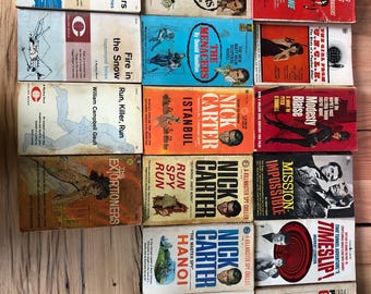 15 Spy Mystery Adventure Vintage Pocket Classic Trade Paperbacks