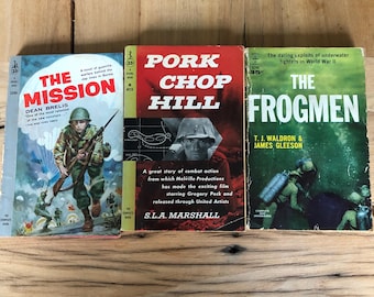 Three Vintage Pocket Trade War Novel Paperbacks