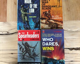 Four Vintage Pocket Trade War Novel Paperbacks
