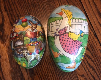 Paper Mache Easter Eggs - Vintage Easter