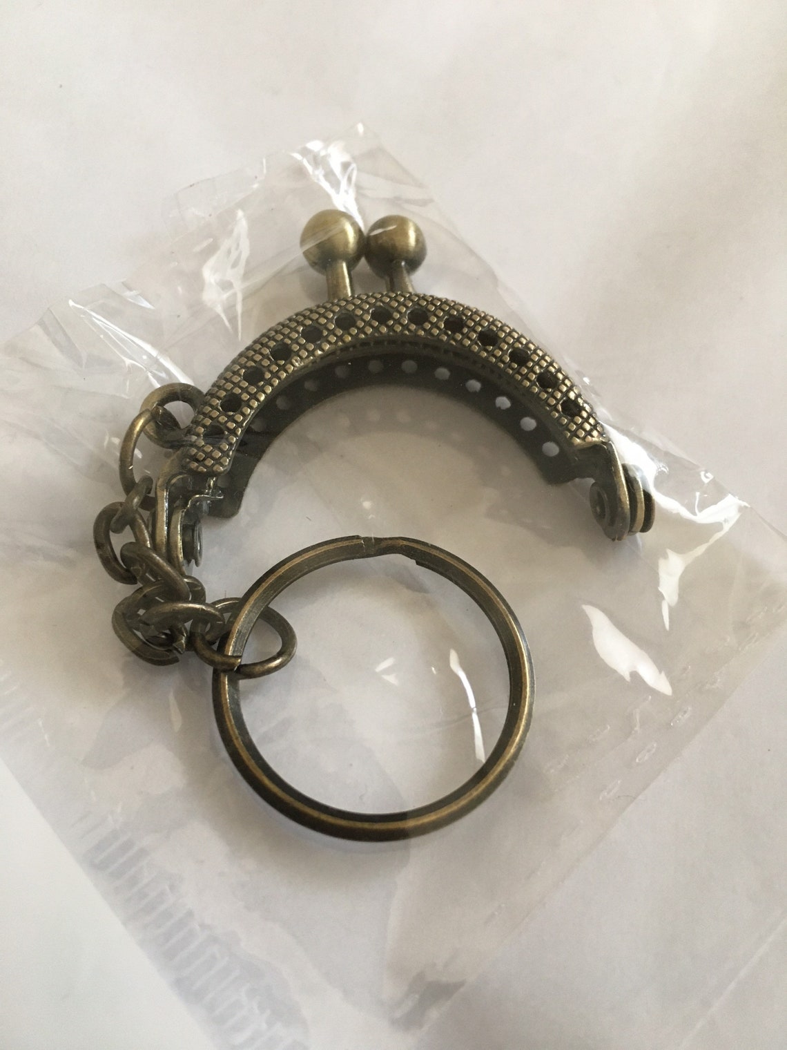 Purse frame hardware snap kiss lock closure mini 1.5 key ring Etsy