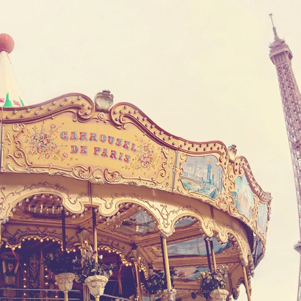 Paris-Karussell-Fotografie, Eiffelturm, Paris Dekor, Europa - Karussell de Paris