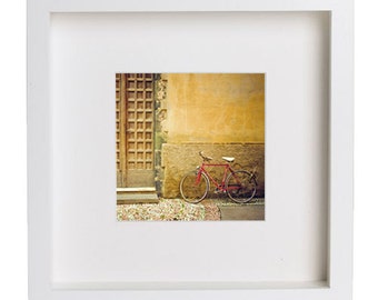 Bicycle, Italy Photography - Colorful Wall Art - 5x5" print