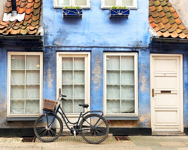 Little Blue House Bicycle Bike Copenhagen Denmark image 1