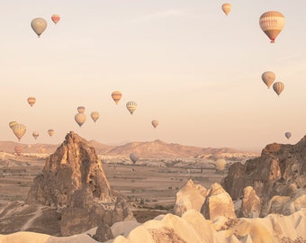 Cappadocia Hot Air Balloons Photograph - Whimsical, Adventure, Fly, Dream, Nursery Wall Art