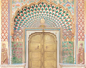 Photography Collection: Jaipur, India Photo Collection - City Palace - Lotus Gate, Rose Gate, Peacock Gate, Leheriya Gate