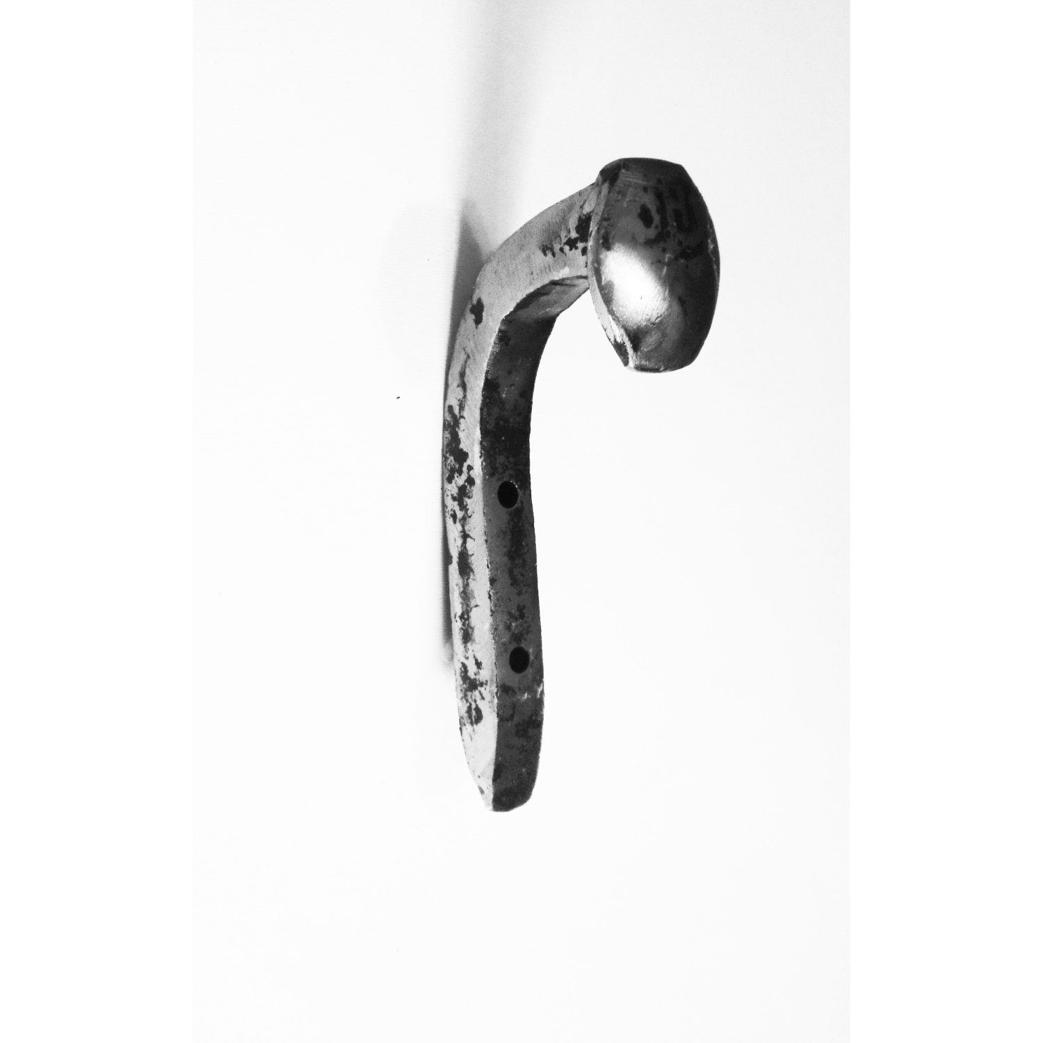 RAILROAD SPIKE HOOK HEAVY DUTY BRUSHED STEEL BICYCLE HANGER ANTIQUE USA