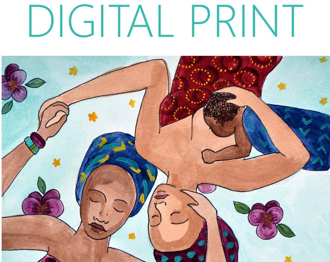 DIGITAL "Comfort" print/poster /breastfeeding art/ doula/ gift for new mom