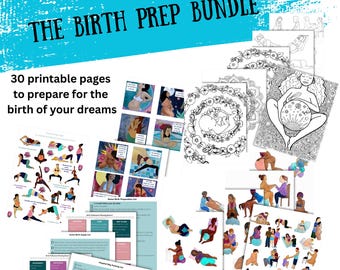 El paquete de preparación para el parto *digital*: 30 páginas artísticas, educativas e imprimibles para prepararse para el nacimiento de sus sueños