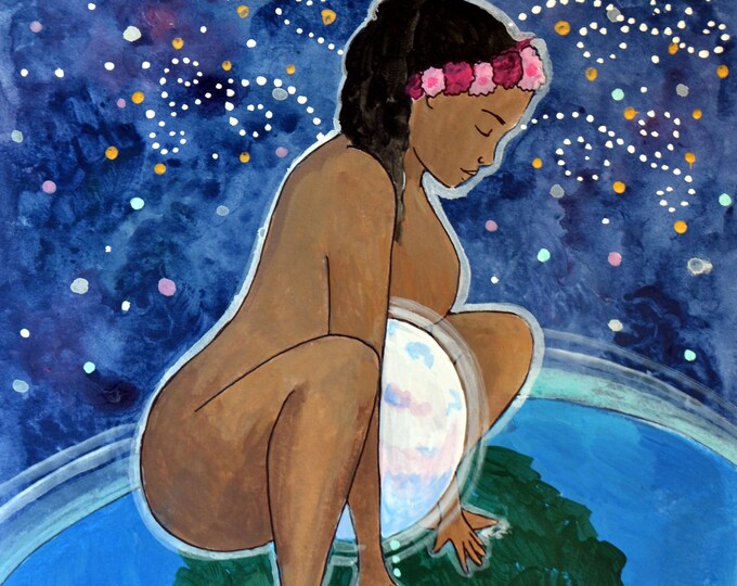 UNIVERSAL  art print-  8.5" x 11" /  pregnancy/ birth art/ doula/ midwife/ gift for doula/ gift for midwife/ spiritysol