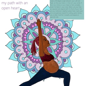Prenatale Yoga Slides / Set 2 / Dia's 6-10 / PDF's / Yoga Instructeur / Vroedvrouw / Doula / Geboorte Onderwijs