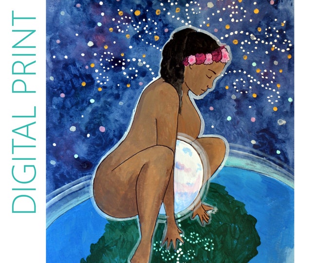 DIGITAL "Universal" print/poster /Birth Art/ Pregnancy Art/ midwife/ doula/ gift for new mom