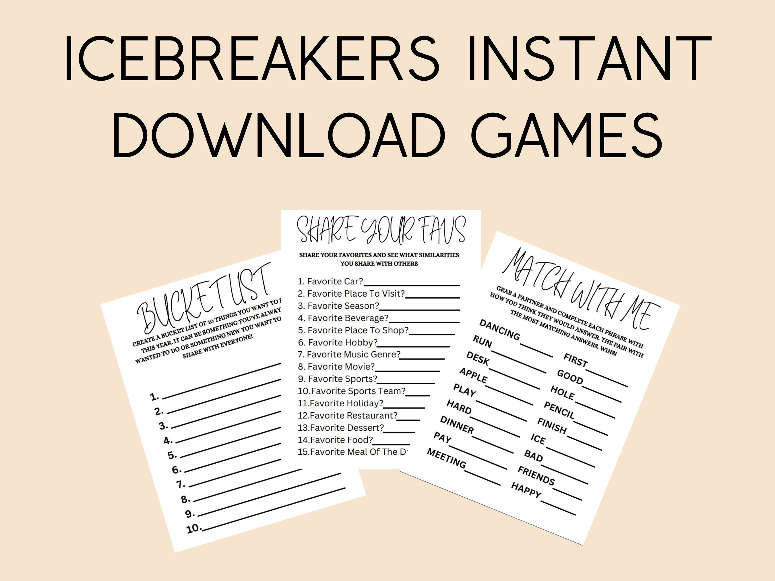 Printable Editable Icebreaker Games Etsy Printable Editable Icebreaker Games Etsy