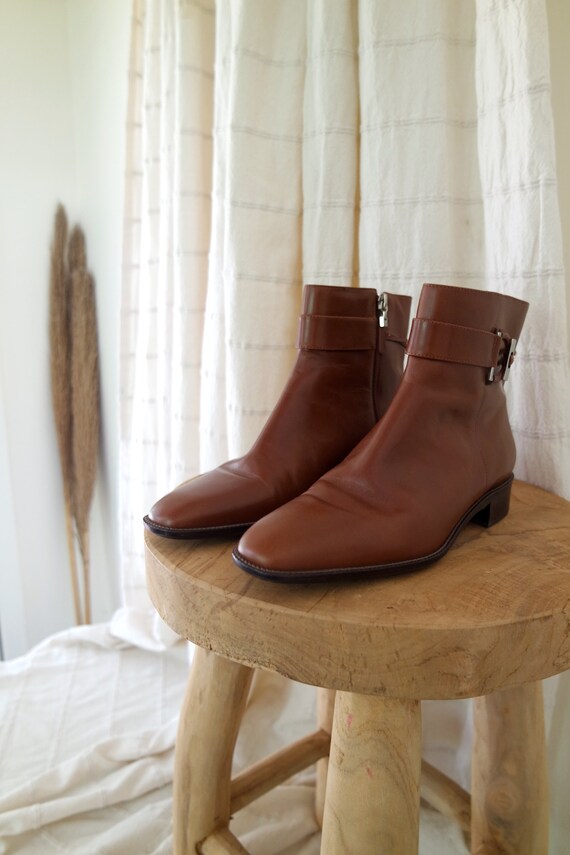 Cognac Ankle Boots