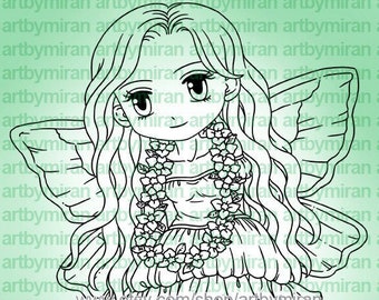 Fairy Digital Stamp - Maria Mariposa (#226), Fantasy