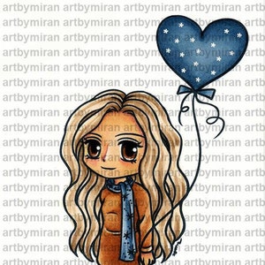 Digital Stamp With Love Lucy 333, Birthday, Thank you, Digi Stamp image 2