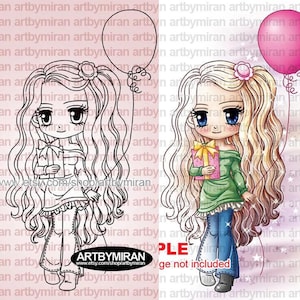 Sello digital de cumpleaños: Celebrando tu día (#228), lindo sello digital imprimible, descarga instantánea, manualidades, álbumes de recortes, fabricación de tarjetas