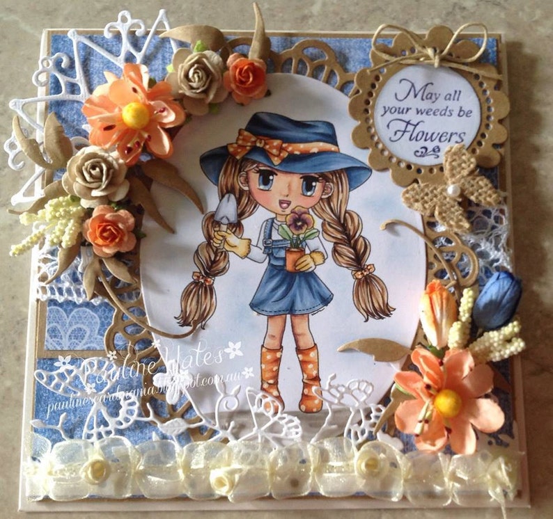 Digital Stamp Pansie172 Digi Stamp Printable Line art Etsy