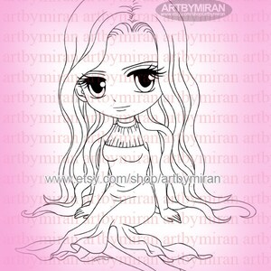 Digital Stamp-Gracie91, Digi Stamp, Printable Line art for Card and Craft Supply image 1