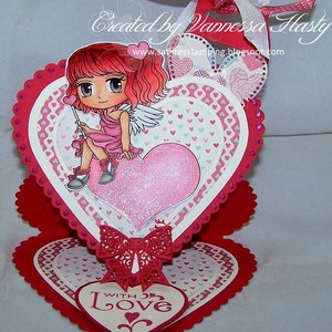 Valentine Digital Stamp Angelica, Love image 3