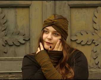 Arm warmers women's cuffs viscose olive green wrist warmers