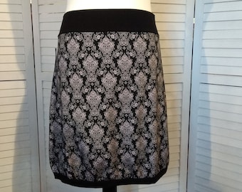 Balloon skirt jersey skirt summer skirt brown grey black cotton jersey floral ladies skirt