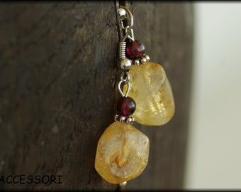 Citrine, garnet