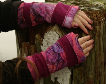 Gauntlets Arm warmers Hand warmers Hand warmers Turning tulips both sides fuchsia Polar Fleece Patchwork Mandala Hand Warmer soft warm cuddly