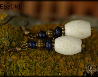 Foam coral, lapis lazuli