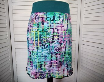 Jersey skirt summer skirt viscose jersey blue turquoise purple ladies skirt A-form