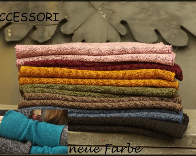 Featured listing image: Arm warmers Merino wool cuffs with thumb hole or without soft thick warm cozy curry pink wine red green nut brown blue black