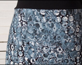 Jersey skirt summer skirt viscose jersey black dove blue women's skirt A - shape