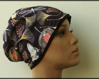 Cap Beanie Double Cap Reversible Cap Dragonflies Butterflies Viscose Jersey Cotton Jersey