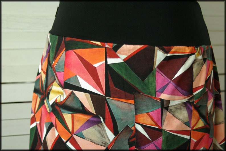 Jersey skirt summer skirt viscose jersey orange ladies skirt A form image 1