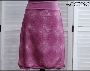 Balloon skirt jersey skirt summer skirt pink ornament cotton jersey ladies skirt