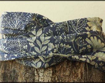 Loop scarf wrap scarf very light floral pink blue green dark blue black cotton viscose necklace