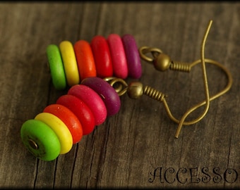 Multicolor drop earrings