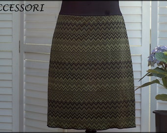 Jersey skirt summer skirt viscose jersey khaki green ladies skirt A - form