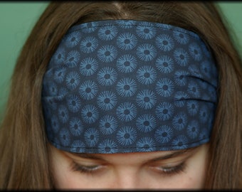 Hairband Bandana hair accessories blue floral summery cotton
