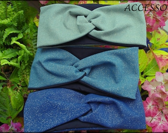Headband, knotted headband, glitter hairband, knotted hairband, turban hairband, bandana, cotton jersey