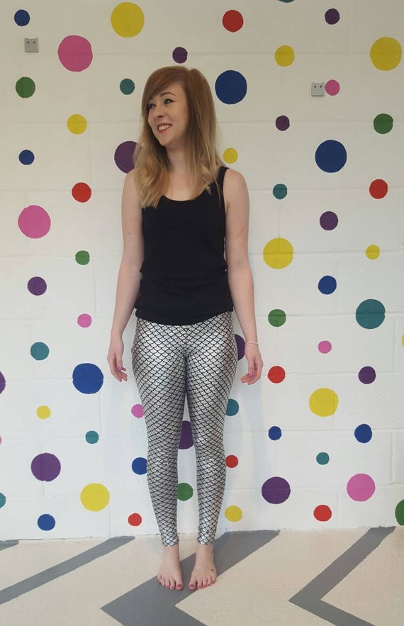Mermaid Leggings. Silver Mermaid 