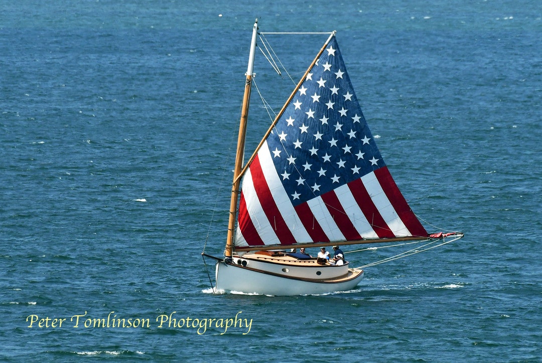 Cape Cod Catboat, Martha's Vineyard Archival Print Signed and Matted Etsy