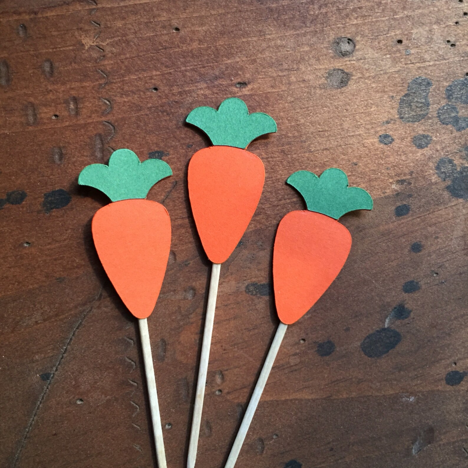 Carrot Cupcake Toppers First Birthday Decor Picnic Theme Etsy