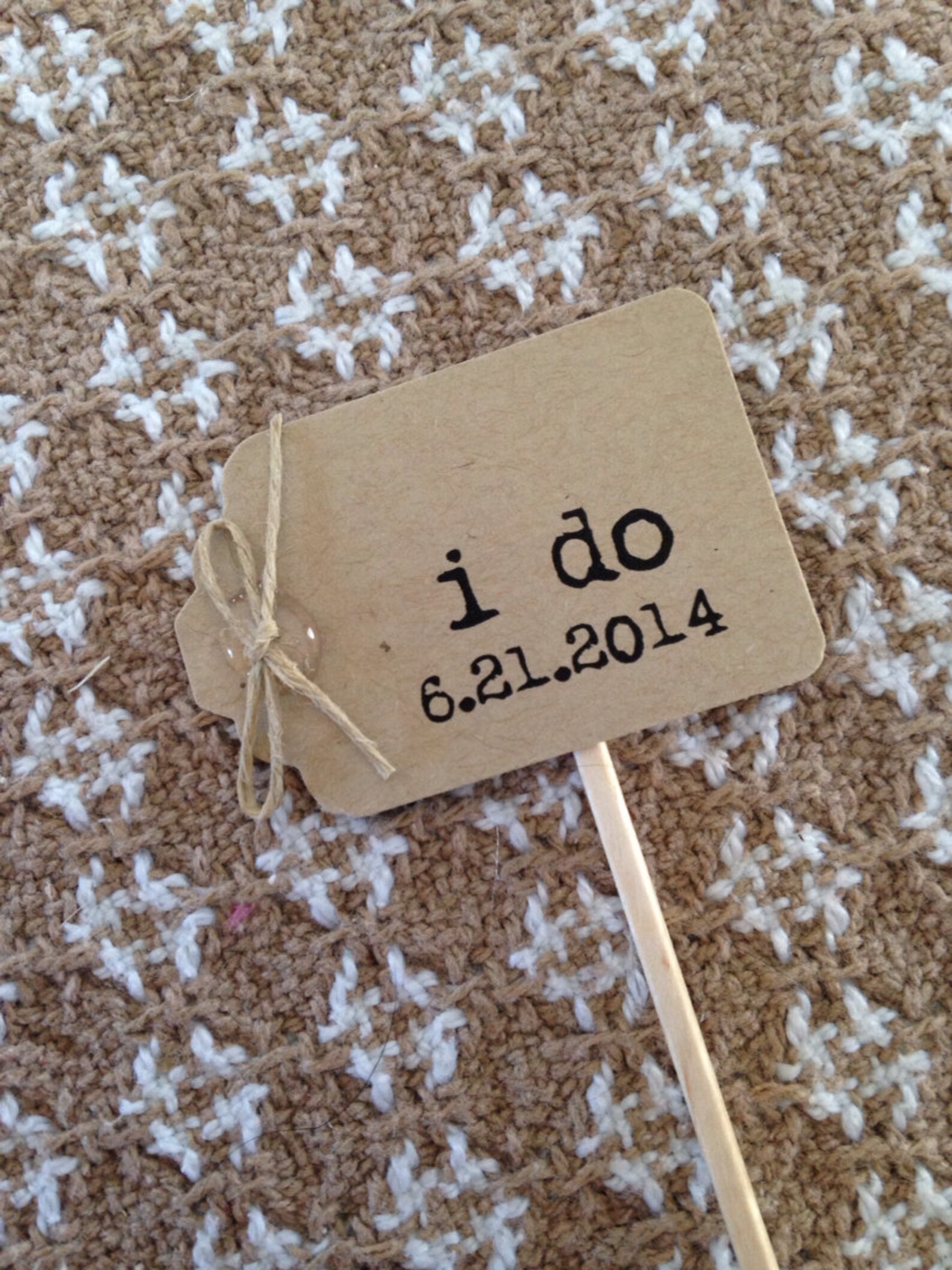Rustic I Do Cupcake Topper 12 I Do Cupcake Picks Wedding Etsy