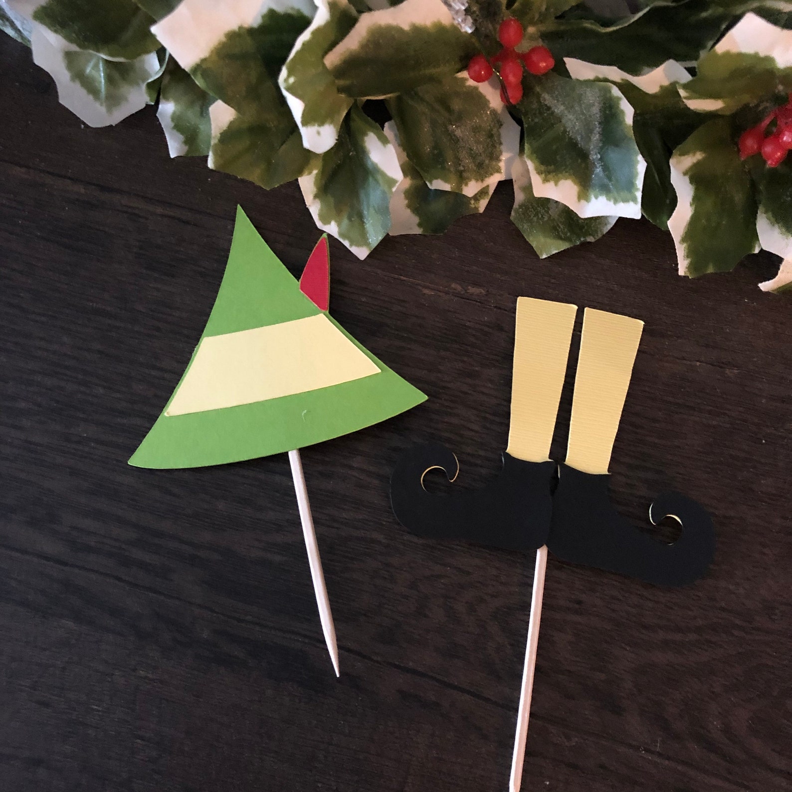 Buddy The Elf Cupcake Toppers Christmas Cupcake Toppers Etsy Buddy The Elf Cupcake Toppers Christmas Cupcake Toppers Etsy