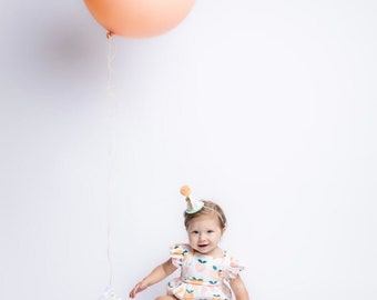 Mini Glittery Birthday Party Hat, | Birthday | Cake Smash | 1st Birthday | Baby Birthday | White and Mint